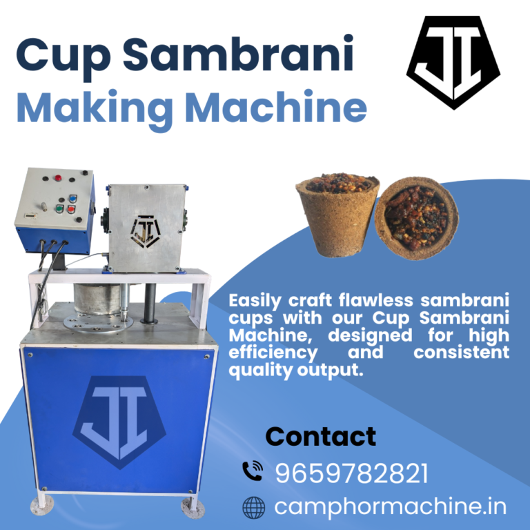 Cup Sambrani Machine Manufacturer in Tamilnadu