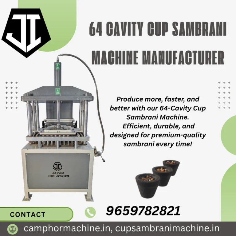 64 Cavity Cup Sambrani Machine Manufacturer